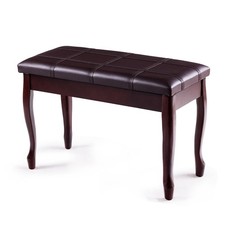Solid Wood PU Leather Piano