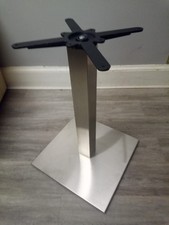 Chrome Cast Iron Table Base for Dining, Bar, Clubs, Restaurants, Cafes, Pubs