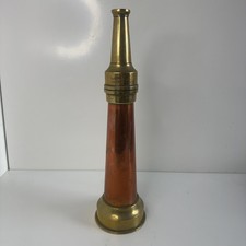Vintage Brass and Copper Fire Hose Nozzle Collectable Firefighting Equipment