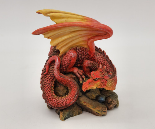 Vintage red dragon resin - red,