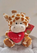 Keel Giraffe Plush Soft Toy 20cm love heart gift with tags cuddly toy 