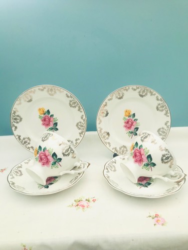 Vintage bone china pair - vintage,