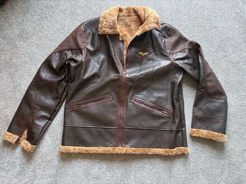 Brown faux leather - brown,