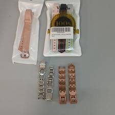 Replacement Fitbit Alta HR Watch Straps Non branded Silicone Metal Pink -CP