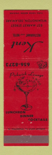 Matchbook cover kent - -,