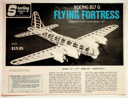 Sterling models boeing - b17, g