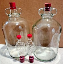 2x Demijohn & Rubber Bung, 2x