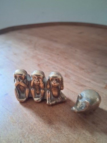 Miniature solid brass figures - miniature,