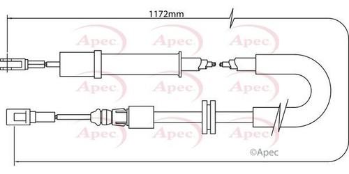 Apec rear brake - rear, cable