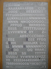 1 x  Letraset Upper Case & Num  HELVETICA  MEDIUM  48pt 13mm  Sheet 721    (bb)