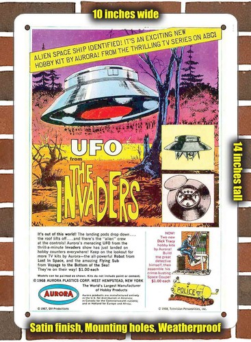 Metal sign 1968 the invaders - metal,