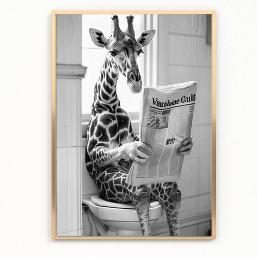 Funny bathroom giraffe - funny,