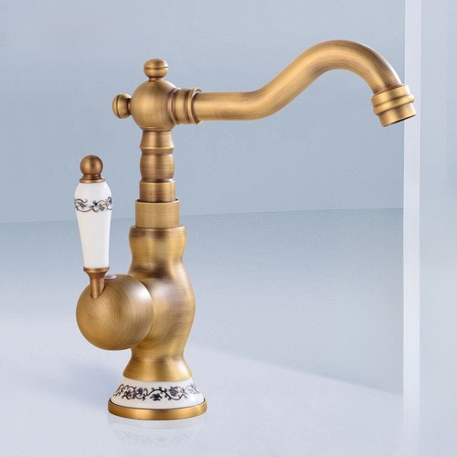 Brass bathroom basin faucet - brass,
