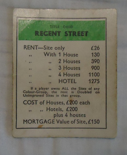 Vintage 1930 monopoly spare - 1930's,