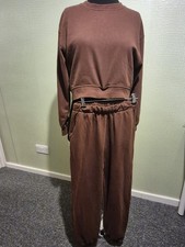 Ladies Zara Size S 8 10 12 Zara Chocolate Tracksuit Loungewear Autum