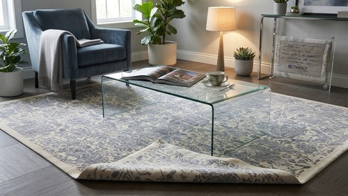Handcrafted wool silk rug - handcrafted,