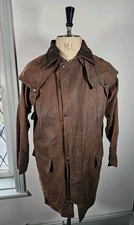 Vintage Stockman Storm Wax Jacket Men's Small Harry Brown Coat Mid-length 