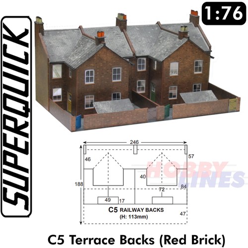 Red brick terrace backs - backs, c5