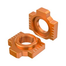 CNC Axle Blocks Chain Adjuster Swingarm Slider Orange For KTM 690 SMC R 2019-22