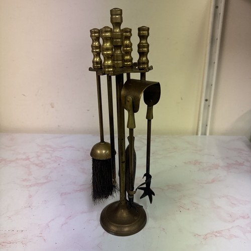 Vintage brass fireplace - brass, 4