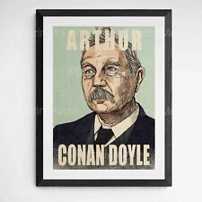 ARTHUR CONAN DOYLE print, Option to Add quotation, Sherlock Holmes artwork