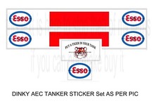 DINKY  AEC TANKER STICKER SET ESSO