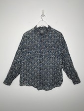 Next x Morris & Co Floral Print 100% Cotton Blouse Top Button Down Shirt UK 10