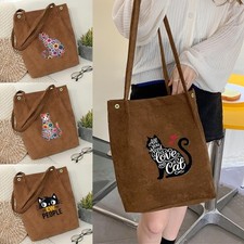 Canvas Corduroy Tote Bags Handbag Ladies Messenger Shoulder Bag Travel bag
