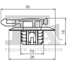 Upholstery mounting clip black