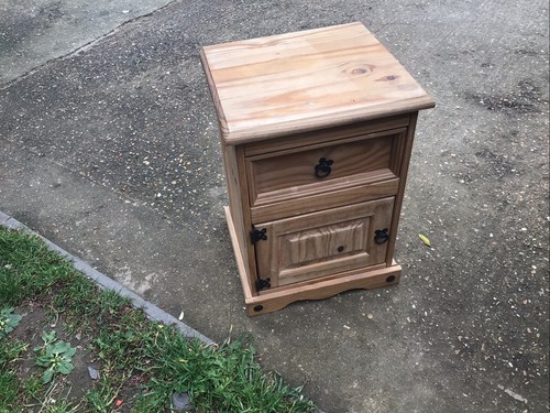 Pine corona bedside cabinet - bedside,
