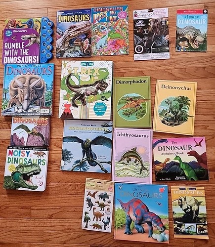 Large lot dinosaur books - dinosaur,
