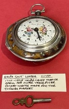 SUPERB WORKING RALPH GOUT LONDON C1780 TRIPLE CASED TURKISH VERGE POCKET WATCH
