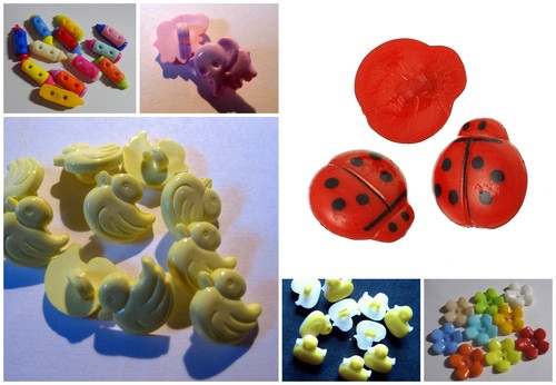 Novelty buttons various - in,
