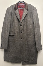 Marks & Spencer Outerwear Yorkshire Tweed by Moon Wool Coat Mens 4XL Brown Mix