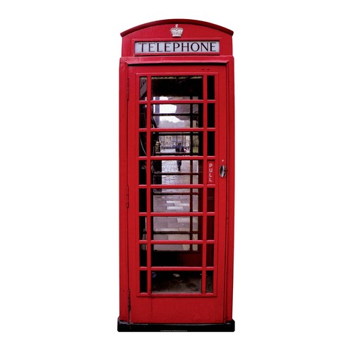 Red telephone box - red,