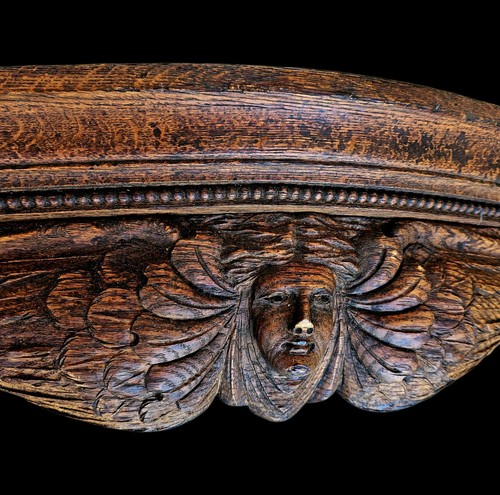 Antique hand carved oak - antique, hand-carved