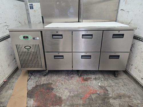 Foster draw saladette fridge - draw,