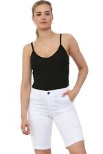 Womens Ladies Cotton Knee