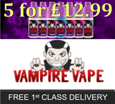 Vampire Vape E-Liquid *5x10ml bottles for £12.99* - All Flavours & Strengths 