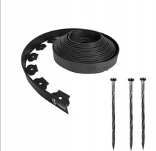 10 Meter Garden Border Flexible Grass Lawn Path Edging With Plastic Pegs - NEW