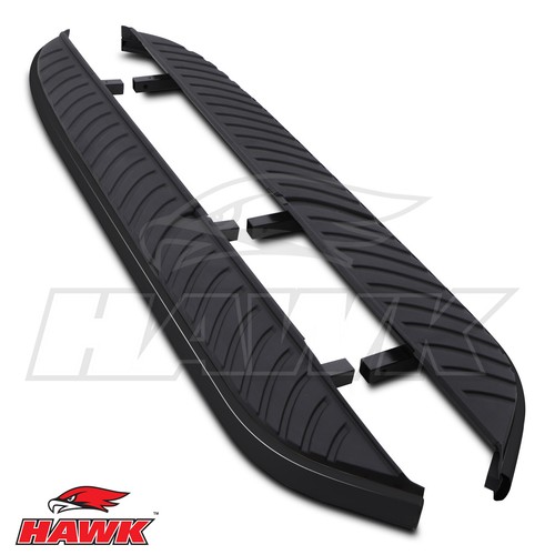 Aluminium black running boards - running,