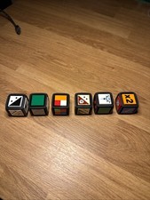 GENUINE LEGO BOARDGAME DICE X 6! CREATIONARY ETC GOOD USED!
