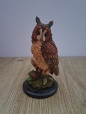 long eared Owl Handcrafted, HandPainted 115mm tall, Vintage Country Artists 1993