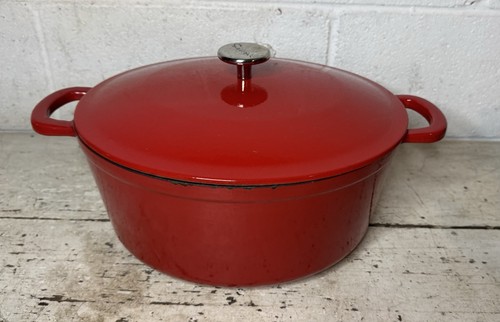 Sur table red enameled cast - la,