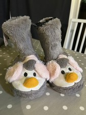 Penguin Boot Slippers Childrens Size 9