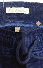 Women's Red Button Elasticated High-Rise Blue Cobalt Trousers  Size 34 UK 6 VGC