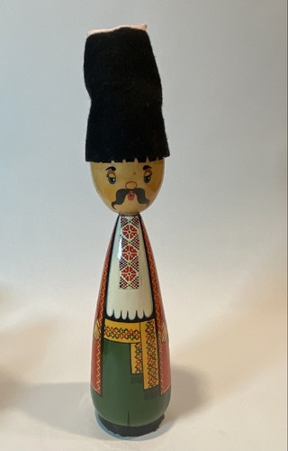 Cossack handpainted wood doll - handpainted,