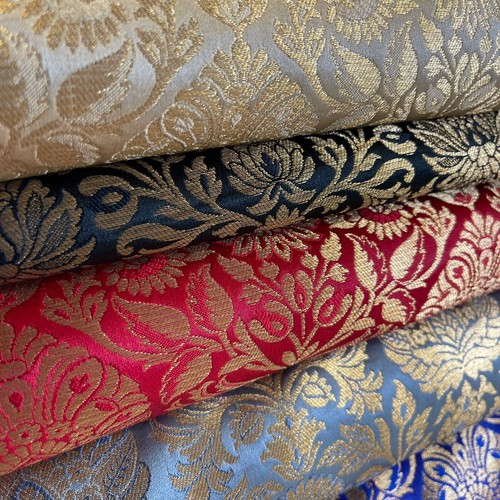 Damask metallic brocade floral - damask,