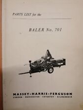 Massey Ferguson 701 Baler Illustrated Parts List 