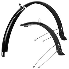 Full Bicycle 700c MUDGUARDS SET 45mm Wide (28-38mm Tyre) Front Back Bike Fenders